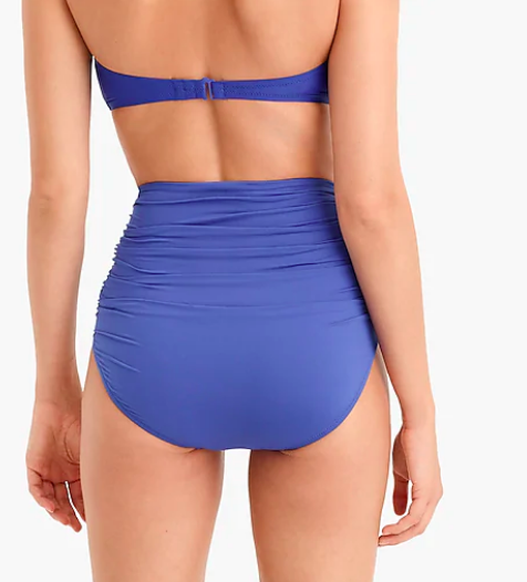 This is such a great full coverage bottom with great ruching and a high rise. Its on sale and comes in many colors and I’d pair it with this top.